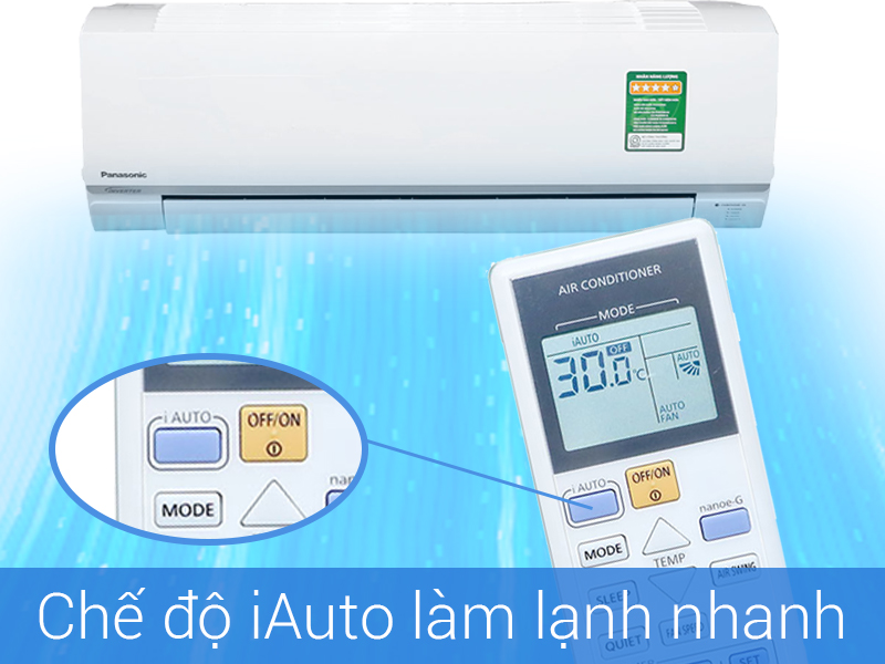 Máy lạnh Panasonic PU12TKH-8 làm lạnh nhanh với công nghệ iAUTO
